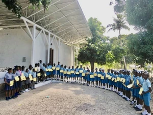 Assembly outside Ennery Town Hall