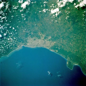 Santo Domingo from space, May 1992