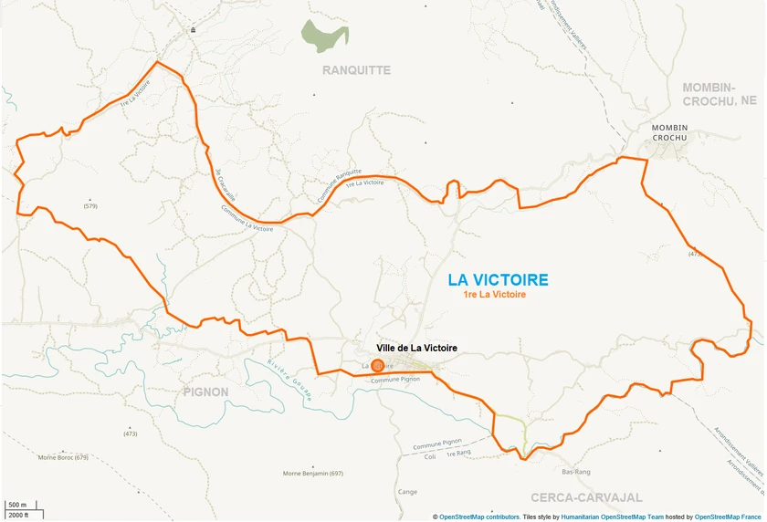 Commune map of La Victoire, 