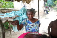 Elderly woman in Mirebalais