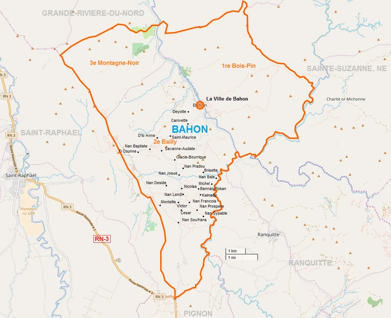 Bahon communal map