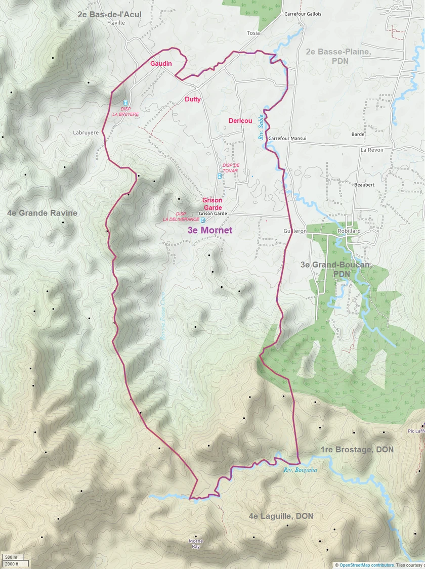 Commune map of Mornet