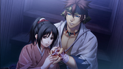 Chizuru treats Nagakura's wound