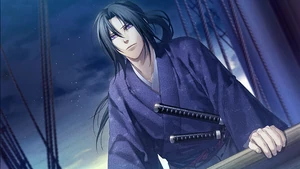 Hijikata on a ship