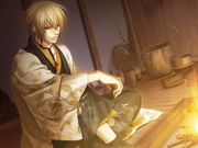 Kazama by the fire