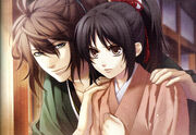 Iba stopping Chizuru from confronting Takeda