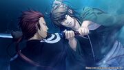 Iba is shocked that Amagiri stops his sword