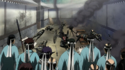 The Shinsengumi arrive and see dead soldiers