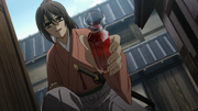Kaoru dressed like Chizuru offers Sakai Ochimizu