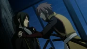 Okita confronts Hijikata