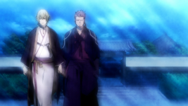 Kazama and Amagiri on their way to the capital