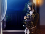 Hijikata looks at the night sky