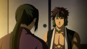 Shinpachi is shocked that Hijikata apologized