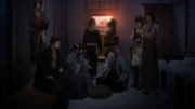 The Roshigumi discussing the thugs who dirtied their name