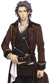 Ryouma Sakamoto in his western outfit in Hakuouki: Edo Blossoms (Game)