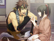 Shinpachi and Chizuru pinky swear