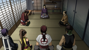 Okita comes to tell the others that Chizuru and Sakai are gone