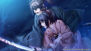 Iba protects Chizuru from Takeda