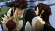 Shinpachi attacks Kondou