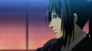 Hijikata looking at the sky