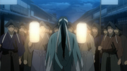 Hijikata stops the Aizu clan from walking into the Inn