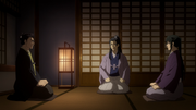 Itou, Kondou and Hijikata discussing the Tosa investigation