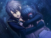 Souji hugs Chiziru