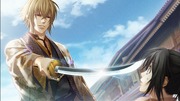 Kazama attacks Chizuru in the city