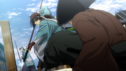 Sano attacks officers to stop them from chasing his subordinate