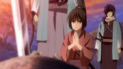 Chizuru, Hijikata and Saitou bury Inoue