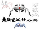 Concept art for the "Mobile Turret" variant, using the standard Turret design, made for Portal 2.