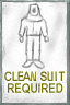 Clean suit sign.