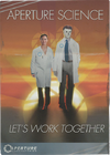 "Let's work together" poster.