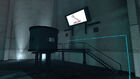 The "bunker" containing the button opening the Emergency Intelligence Incinerator in GLaDOS' Chamber.