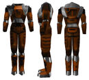 Внешняя модель костюма четвёртой модели из Half-Life, с разных сторон.