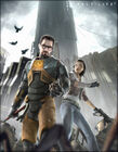 Gordon Freeman and Alyx Vance surrounded by Antlions in City 17, with pigeons flying on the left.