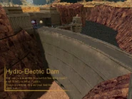 Изображение плотины на плакате.