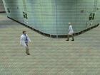 Gordon Freeman passing by, through a security camera, at the start of Blue Shift.