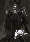 Concept art of Eli Maxwell, Gordon Freeman, Alyx Vance, Skitch - and Dog in the back (the only known Skitch picture).