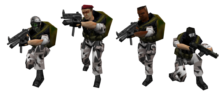 Opposing Force HQ Player Models + Team colored [Half-Life] [Mods]