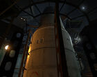 The White Forest rocket sitting in its silo within the base.