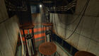 Traps in a typical maintenance area of the Aperture Laboratories, mirroring traps seen in the Half-Life chapter Residue Processing.