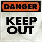 Знак возле поршней "Keep out".