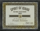 "Spirit of Idaho" award.