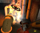 Fire extinguisher being used in the Borealis from the mod Missing Information.