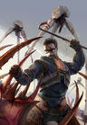 Gordon Freeman fighting Antlions while being attacked by Striders in the Wasteland, with the Depot behind.