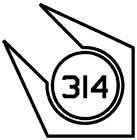 Claw symbol with the number "314" inside, featured on the playable Half-Life 2 Beta Overwatch Soldier model.