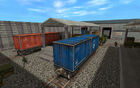 Freight cars in Black Mesa's Freight Yard.