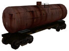 A red Tank car.