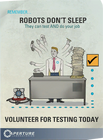 "ROBOT'S DON'T SLEEP" poster.